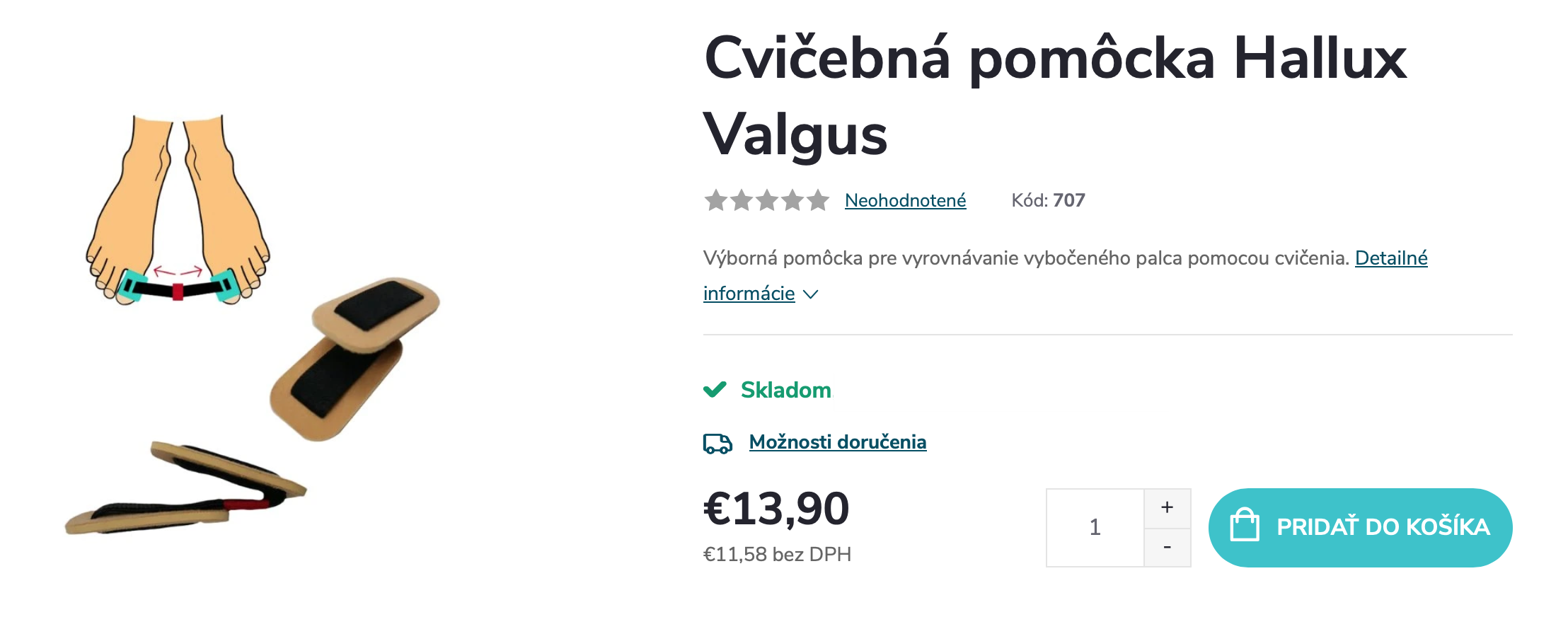 Cvičebná pomôcka Hallux Valgus